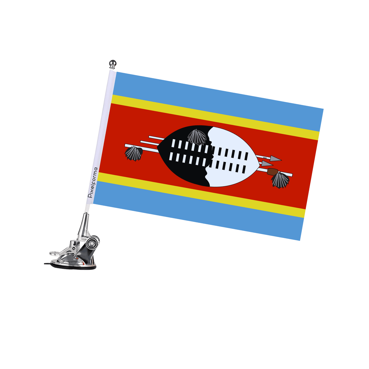 Mât à Ventouse Drapeau de l'Eswatini - Pixelforma