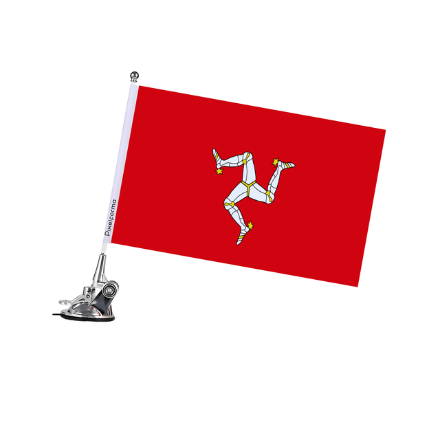 Mât à Ventouse Drapeau de l'île de Man - Pixelforma