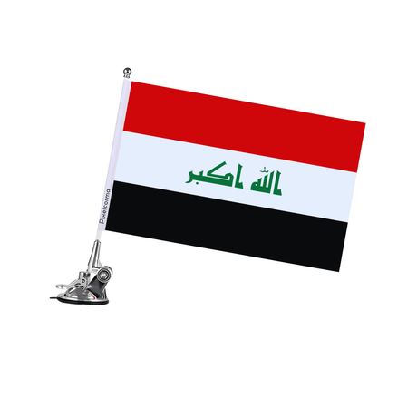 Mât à Ventouse Drapeau de l'Irak - Pixelforma