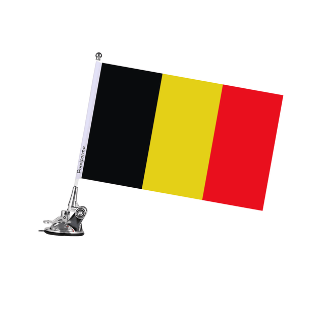 Mât à Ventouse Drapeau de la Belgique - Pixelforma