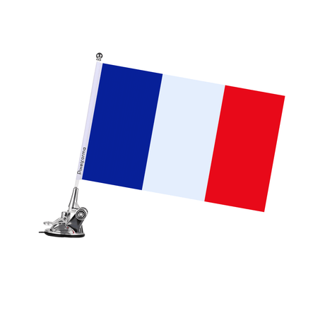 Mât à Ventouse Drapeau de la France - Pixelforma