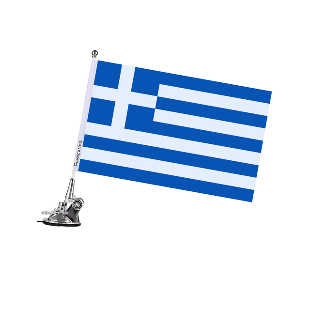 Mât à Ventouse Drapeau de la Grèce - Pixelforma