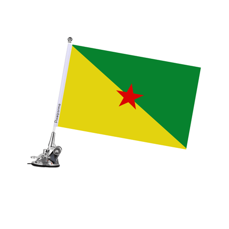 Mât à Ventouse Drapeau de la Guyane - Pixelforma