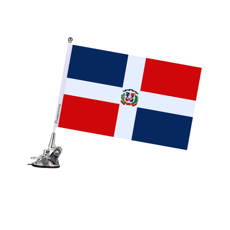 Mât à Ventouse Drapeau de la République dominicaine - Pixelforma