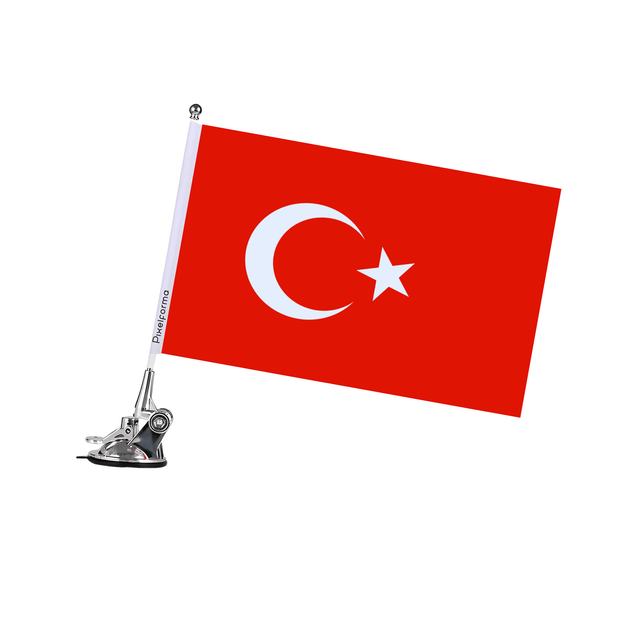 Mât à Ventouse Drapeau de la Turquie - Pixelforma