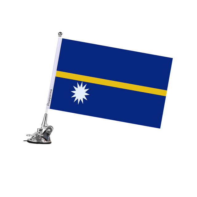 Mât à Ventouse Drapeau de Nauru - Pixelforma