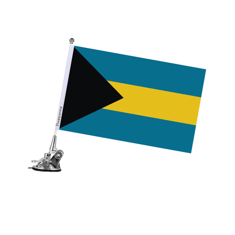 Mât à Ventouse Drapeau des Bahamas - Pixelforma