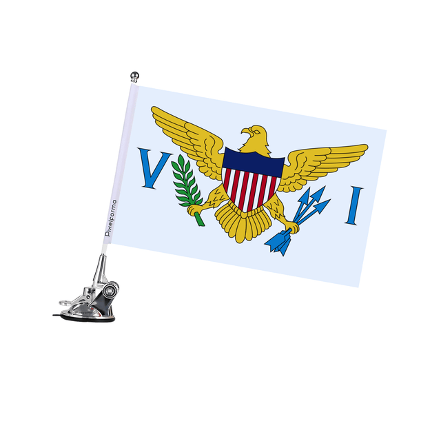 Mât à Ventouse Drapeau des Îles Vierges des États-Unis - Pixelforma