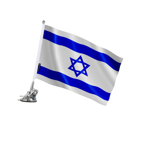 Mât à ventouse drapeau drapeau d’israël en polyester - pixelforma