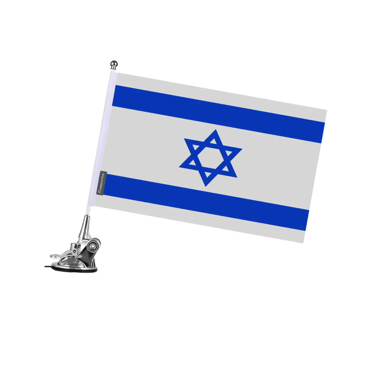 Mât à ventouse drapeau drapeau d’israël en polyester - pixelforma