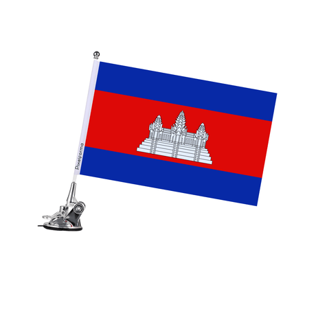 Mât à Ventouse Drapeau du Cambodge - Pixelforma