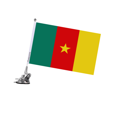 Mât à Ventouse Drapeau du Cameroun - Pixelforma