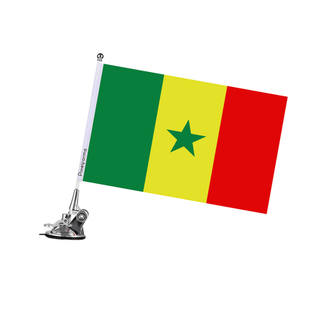 Mât à Ventouse Drapeau du Sénégal - Pixelforma