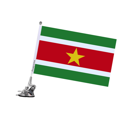 Mât à Ventouse Drapeau du Suriname - Pixelforma