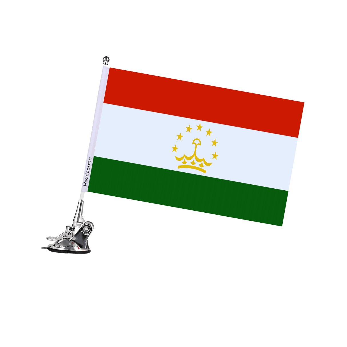 Mât à Ventouse Drapeau du Tadjikistan - Pixelforma