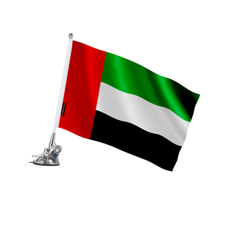 Mât à ventouse drapeau émirats arabes unis en polyester - pixelforma