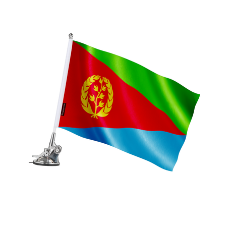 Mât à ventouse drapeau érythrée en polyester - pixelforma