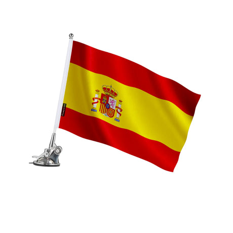 Mât à ventouse drapeau espagne acier inoxydable polyester