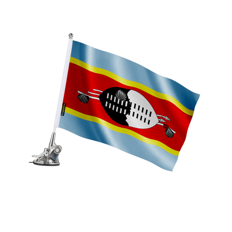 Mât à ventouse drapeau eswatini en polyester - pixelforma