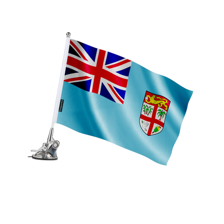 Mât à ventouse drapeau fidji en polyester - pixelforma