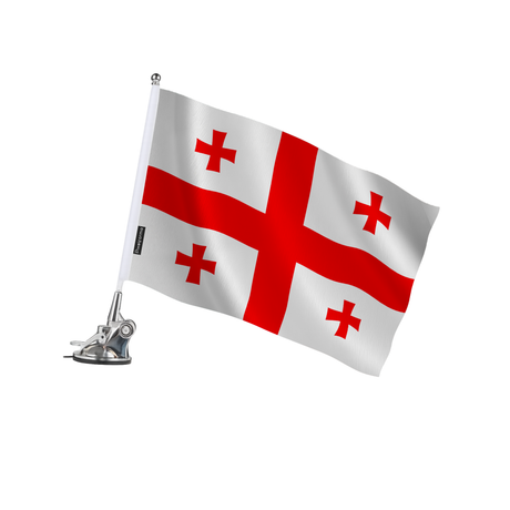 Mât à ventouse drapeau géorgie en polyester - pixelforma