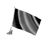 Mât à ventouse drapeau gris noir polyester acier inoxydable