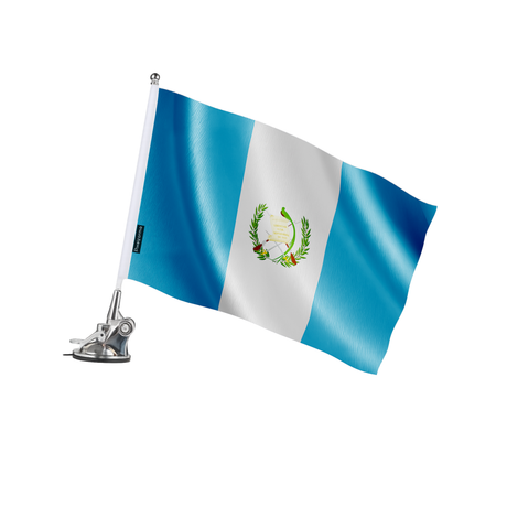 Mât à ventouse drapeau guatemala en polyester - pixelforma