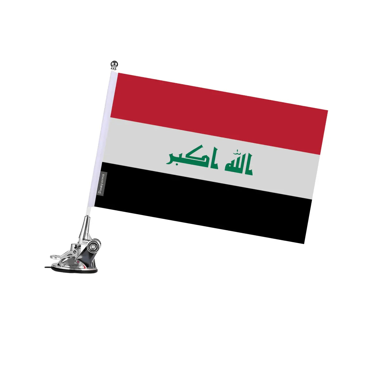 Mât à Ventouse Drapeau Irak en Polyester - Pixelforma 