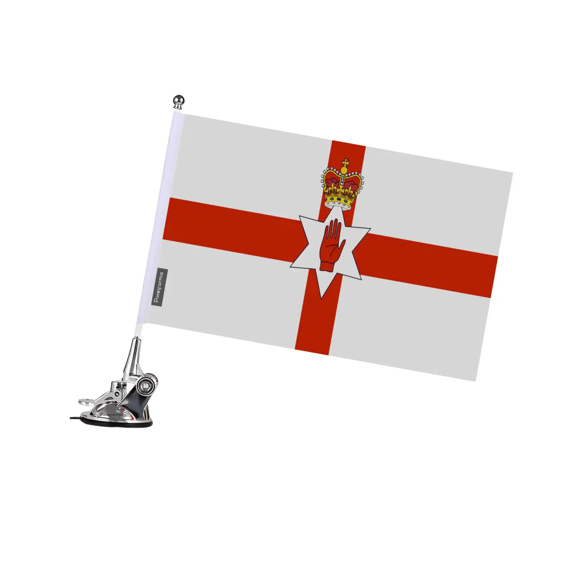 Mât à ventouse drapeau irlande du nord en polyester - pixelforma