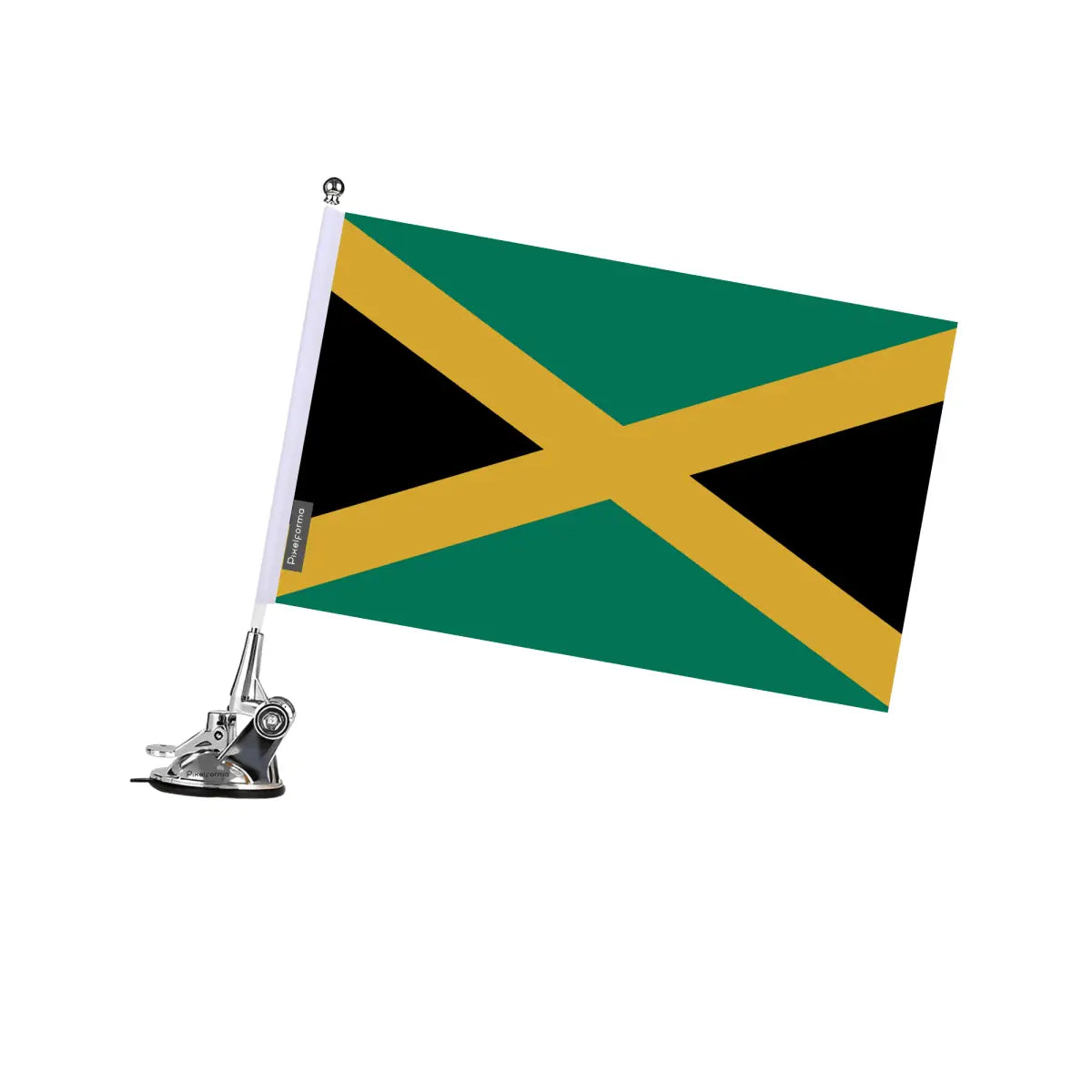 Mât à Ventouse Drapeau Jamaïque en Polyester - Pixelforma 