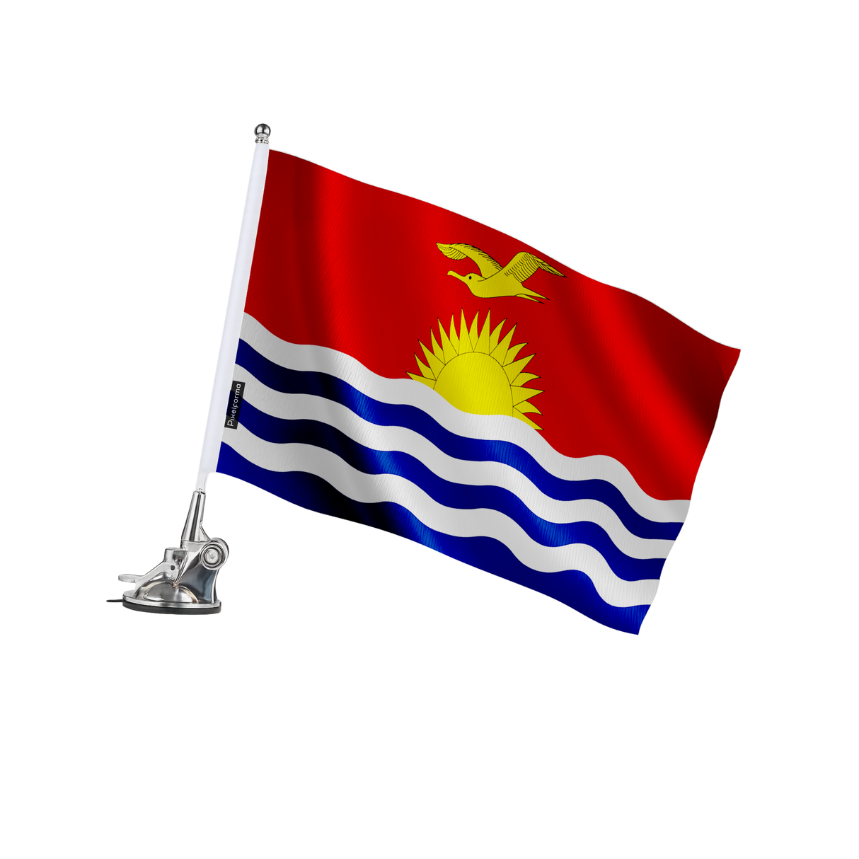 Mât à ventouse drapeau kiribati en polyester - pixelforma
