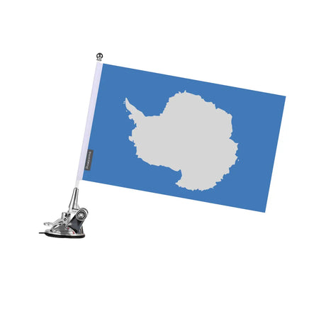 Mât à Ventouse Drapeau l'Antarctique en Polyester - Pixelforma 