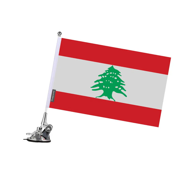 Mât à Ventouse Drapeau Liban en Polyester - Pixelforma 