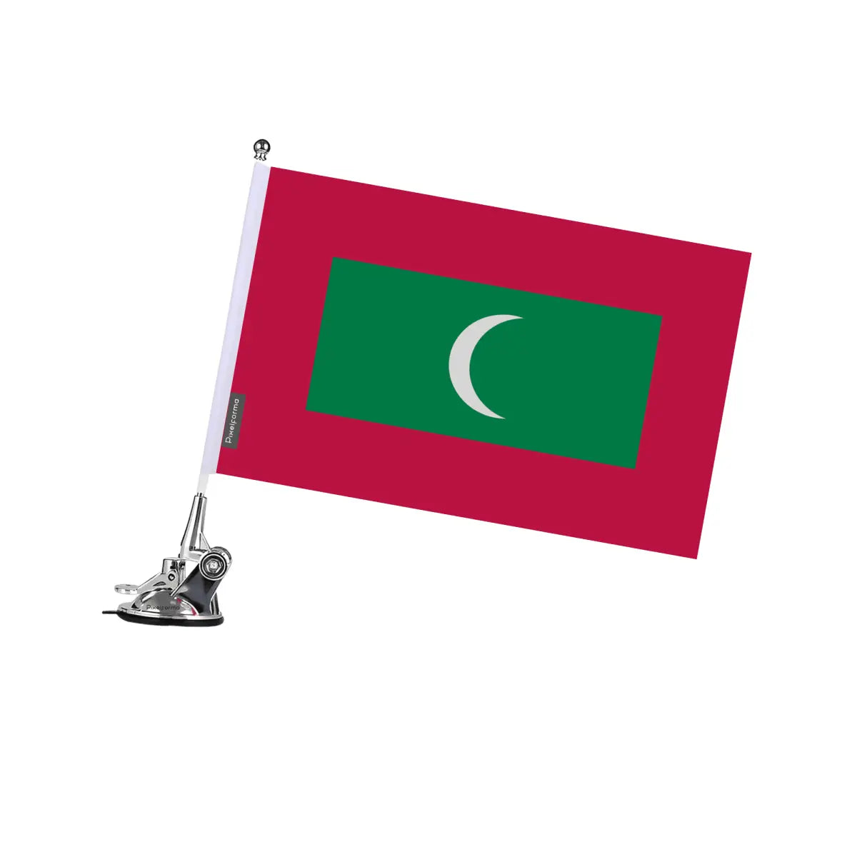 Mât à Ventouse Drapeau Maldives en Polyester - Pixelforma 