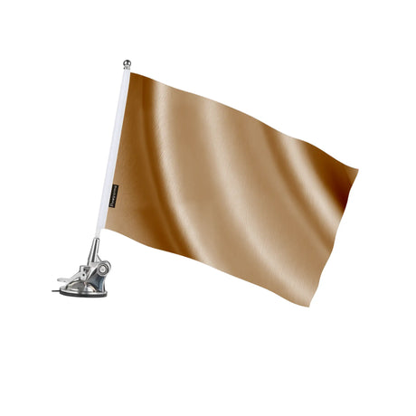 Mât à ventouse drapeau marron polyester acier inoxydable