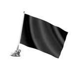 Mât à ventouse drapeau noir polyester acier inoxydable