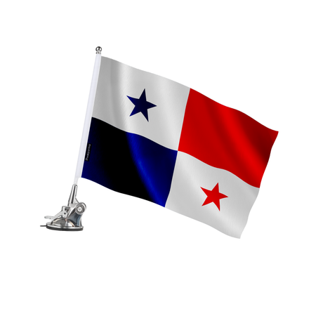 Mât à ventouse drapeau panama en polyester - pixelforma