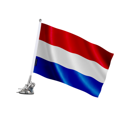 Mât à ventouse drapeau pays-bas en polyester - pixelforma