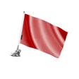 Mât à ventouse drapeau rouge clair polyester inoxydable