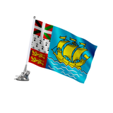 Mât à ventouse drapeau saint-pierre-et-miquelon en polyester - pixelforma