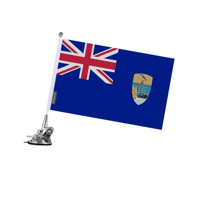 Mât à Ventouse Drapeau Sainte-Hélène, Ascension et Tristan da Cunha en Polyester - Pixelforma 