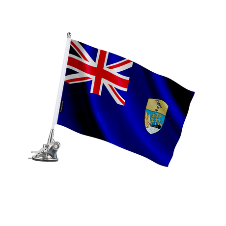 Mât à ventouse drapeau sainte-hélène ascension et tristan da cunha en polyester - pixelforma