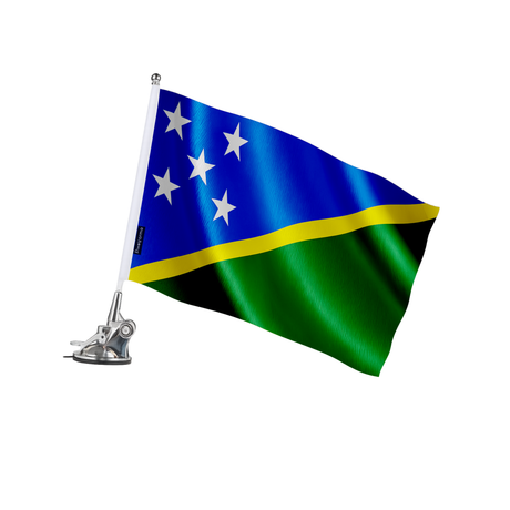 Mât à ventouse drapeau salomon,pays en polyester - pixelforma