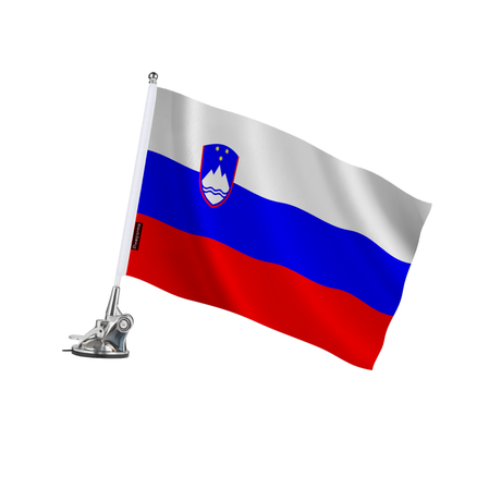 Mât à ventouse drapeau slovénie en polyester - pixelforma