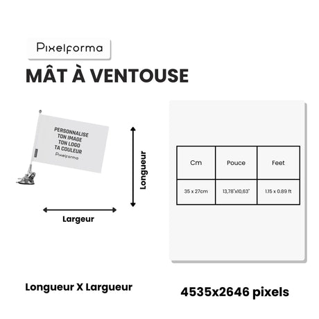 Mât à ventouse drapeau syrie polyester acier inoxydable