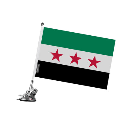 Mât à ventouse drapeau syrie polyester acier inoxydable