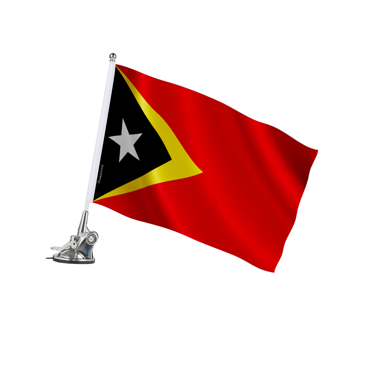 Mât à ventouse drapeau timor oriental en polyester - pixelforma