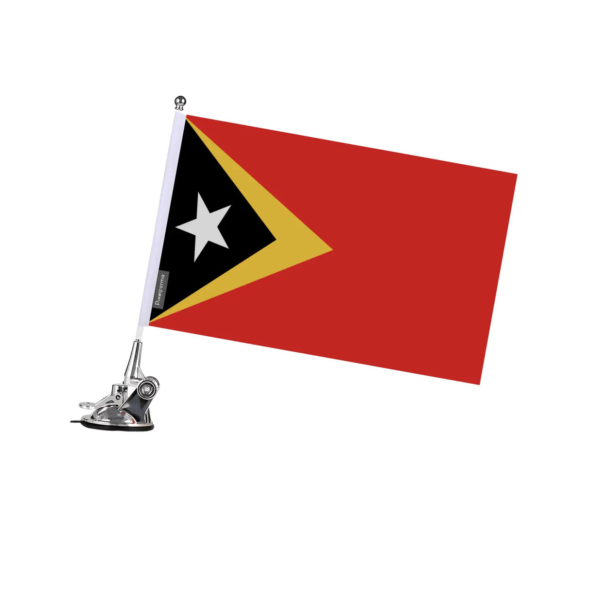 Mât à ventouse drapeau timor oriental en polyester - pixelforma