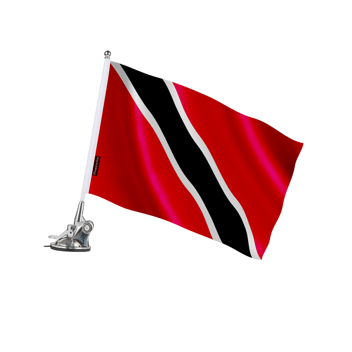 Mât à ventouse drapeau trinité-et-tobago en polyester - pixelforma