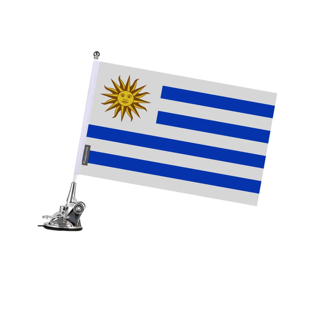 Mât à Ventouse Drapeau Uruguay en Polyester - Pixelforma 